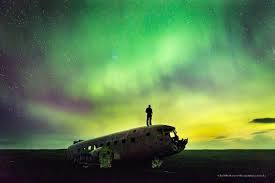 Northern Lights At Plane Wreck Clickasnap Iceland Image Northern Lights Iceland