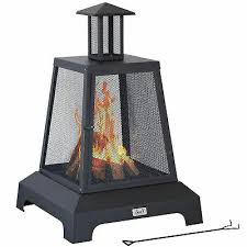 Add some warmth to your summer nights with this cast iron propane gas fire pit table. Bali Outdoor Fire Pit 26 Black Wood Burning Large Patio Fire Pit Spark Screen Ebay