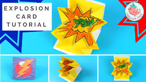 There are many different paper crafts resources which you can but once you get a feel of how to do blossom you will want to expand your imagination and make all sorts of paper crafts. Explosion Card Tutorial How To Make A Pop Up Exploding Card Comic Book Style Youtube