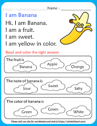 April 29, 2020 april 25, 2020 by prasanna. Reading Comprehension On Banana For Grade 1 Your Home Teacher