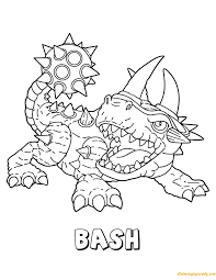 Like the earlier installments of the series, the skylanders: Skylanders Giants Bash Coloring Pages Cartoons Coloring Pages Coloring Pages For Kids And Adults