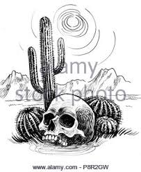 Christmas cactus illustration a vector cartoon printable coloring page christmas cactus minis mini drawings cactus drawing christmas drawing. Cactus In The Mexican Desert Ink Black And White Drawing Stock Photo Alamy