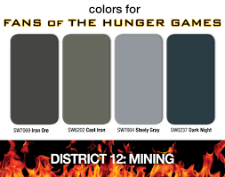 Colors Of District 12 Mining Hunger Games Hunger Games Jennifer Hunger Games Activities