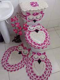 Lindinho Crochet Patterns Crochet Crochet Projects Diy crochet owl toilet tank seat bathroom set cover free. lindinho crochet patterns crochet