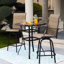 Zaina 3 Piece Bistro Set With Cushions In 2020 Bistro Table Outdoor Outdoor Bistro Set 3 Piece Bistro Set