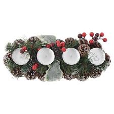 Christmas Centrepiece With Candle Holder For 4 Candles Online Sales On Holyart Com