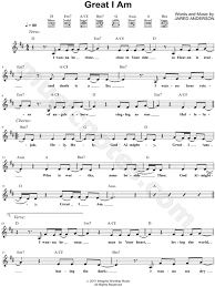 Maybe you would like to learn more about one of these? New Life Worship Great I Am Sheet Music Leadsheet In D Major Transposable Download Print Sku Mn0092287