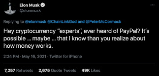 Musk again made a cryptic tweet on thursday that many interpreted as the billionaire's break with cryptocurrency, which had a direct impact on the price of bitcoin in inr. Michael Casey Hey Elon Bitcoin Can Help Green The Grid Coindesk