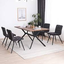 The simple silhouette of the striped. Duhome Set Of 4 Velvet Dining Chairs Mid Century Chairs Accent Chairs Side Chairs Upholstered Restaurant Kitchen Dining Room Khaki Buy Online In United Arab Emirates At Desertcart 140136595