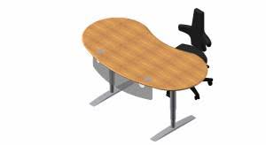 Der schreibtisch ist das zentrale element am arbeitsplatz. Steh Sitz Schreibtisch Joker Rund In Bambus Massivholz Vital Office