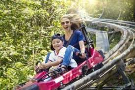 Mother And Son Riding The Smoky Mountain Alpine Coaster In Pigeon Forge Alpine Coaster Tennessee Attractions Tennessee Vacation