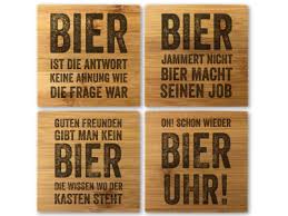 Maybe you would like to learn more about one of these? Interluxe 4er Set Bambus Untersetzer Inkl Halter Bier Spruche Ti