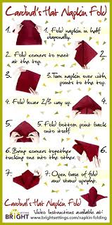 Bird Of Paradise Napkin Folding Instructions Cardinal S Hat Napkin Fold Napkins Napkin Folding Cardinals Hat
