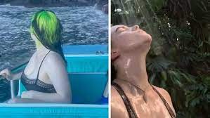 Maybe you would like to learn more about one of these? Billie Eilish Strips Down To Her Swimsuit For A Steamy Shower On Tropical Hawaiian Getaway Daily Mail Online