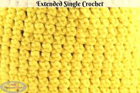 This stitch is an extended version of the single crochet stitch. How To Crochet The Extended Single Crochet Stitch Fast Quick Nicki S Homemade Crafts