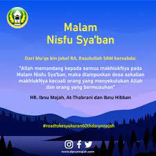 Memang bukan lagi suatu hal yang asing dan pasti sudah banyak di ketahui oleh semua kalangan umat islam bahwa sesungguhnya bulan sya'ban ini termasuk bulan yang di unggulkan di banding yang lainnya selain ramadhan. Keutamaan Dan Amalan Memuliakan Malam Nisfu Sya Ban 2020