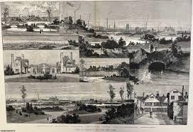 Views of Leicester and the New Park. A rare, original print from The Illustrated London News, carefully removed and preserved : an important artifact of journalism's golden age!, 1882. | LEICESTER : ILLUSTRATED LONDON
