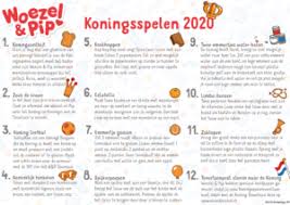 Ook de koningsspelen die jaarlijks door basisscholen worden georganiseerd zijn afgelast. Koningsspelen 2020 Woezel Pip Vriendjesclub