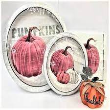We did not find results for: Vintage Harvest Thanksgiving Paper Plates Napkins And Resin Decorative Pumpkin Heavy Duty Dinnerware Set 18 Dinner Plates 30 Dessert Plates