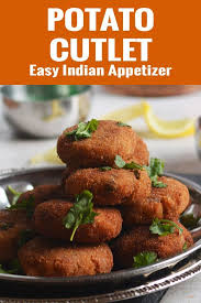 Indian Appetizers For A Party Try This Easy Make Ahead Potato Cutlet A Vegetarian Finger Food Indian Appetizers Vegetarian Finger Food Easy Indian Appetizers