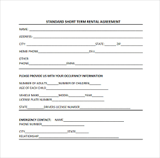 There is no standard form of tenancy agreement. Free 9 Sample Short Term Rental Agreements In Pdf Ms Word Google Docs Pages