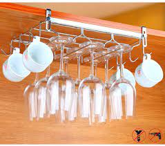 Maybe you would like to learn more about one of these? Eigpluy Wine Glass Rack 2 In 1 Under Cabinet Wine Glass Holder And Mug Hooks Hanging Rack Multifunction Nail Free Stemware Rack Coffee Cup Holder Mug Wine Glasses Storage Shelf