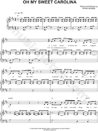 Kinks All Day And All Of The Night Tab Ryan Adams Oh My Sweet Carolina Sheet Music In D Major Transposable Download Print Ryan Adams Sheet Music Piano Music