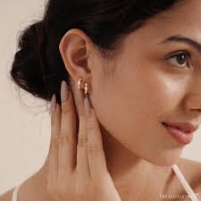 Opal Huggie Hoops Earring