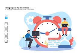 Download Flat Illustration Time Management Graphic By Rivatxfz Creative Fabrica SVG Cut Files
