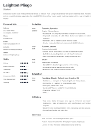 high school resume for college