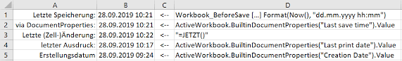 Hallo zusammen, ich bin vba neuling und komme aktuell nicht weiter. Excel Zeit Informationen Des Dokuments Anzeigen 2019 It Stack De