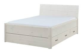 Ikea hemnes bettgestell weiß gebeizt das stabile bettgestell aus massivholz zeigt natürliche varianten in maserung farbe und struktur. Bettgestell Lyngby 180x200 Weiss Danisches Bettenlager