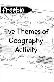 Five Themes Of Geography Activity Geography Worksheets Five Themes Of Geography Teaching Geography