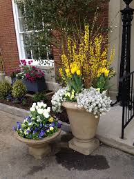 Spring Containers Mill Neck New York Garden Design Willow Garden Container Design