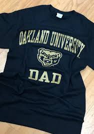 Oakland University Golden Grizzlies Black Dad Short Sleeve T Shirt 22783294 Order T Shirts Black Dad Personalized T Shirts