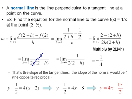 In summary, follow the steps below in order to find the equation of the normal line. Ch 2 Limits And Continuity 2 4 Rates Of Change And Tangent Lines Ppt Download