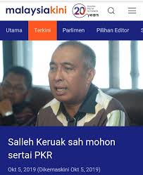 Salleh keruak sahkan mohon sertai umno. Salleh Said Keruak Hanya Sampah Politik Tiada Nilai Langsung Di Mata Pkr Editor Malaysia