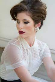 An Elegant Vintage 50 S Style Wedding The Wedding Chicks Vintage Hairstyles Vintage Wedding Hair Bridesmaid Hair