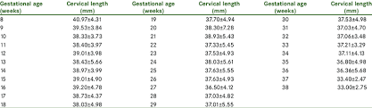 Descriptive Statistics Of Uterine Cervical Length