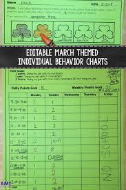 Individual Behavior Reward Charts March And St Patrick S Day Themed These Charts Are Perfect For Reward Chart Individual Behavior Chart Behavior Rewards