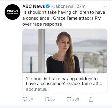 Grace tame is an abuse survivor. Jacqui Baker On Twitter Grace Tame Answered The Question Posed To Her With Bravery She Did Not Attack The Pm This Kind Of Phrasing And Narrative Framing Is Why Many People Feel