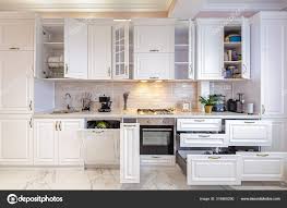 luxury modern white kitchen interior