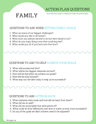 Family Goal Setting Printable Family Goals Goal Setting Printable How To Plan