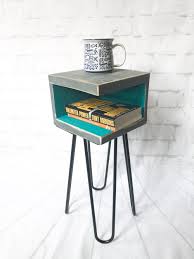 Handmade Solid Wood Nightstand Or Bed Side Table Mid Century Etsy Rustic Side Table Side Table Wood Nightstand