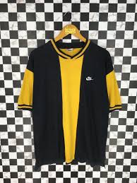 Black And Yellow Jersey Shirt Nike T Shirt Jersey Large Vintage 1990 S Sportswear Nike Nike Tshirt Shirts Yellow Shirts