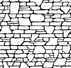 Black And White Bricks Clip Art Seamless Grunge Stone Brick Wall Texture Vector Illustration Stone Texture Brick Texture Brick Wall Drawing