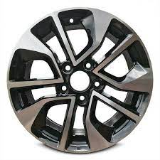 16 Black Machined Face Replacement Rim Fits 13 15 Honda Civic 16x6 5 5x4 5 45mm Roadready 2015 Honda Civic Alloy Wheel Rim Honda Civic