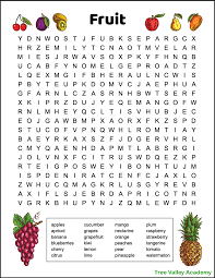 Maybe you would like to learn more about one of these? Difficult Fruit Word Search For Kids Tree Valley Academy
