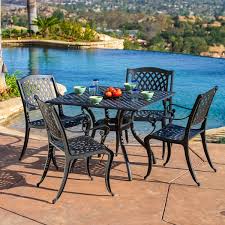 Cast aluminum outdoor furniture clearance. Christopher Knight Home Outdoor Cayman 5 Piece Cast Aluminum Black Sand Dining Set 16015060 Greatofferstock Com Shopping Big Discounts On Christopher Knight Home Dining Sets