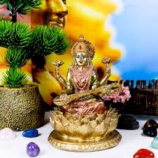 The essence of the lotus flower now captured in this incense pack. Buy Hindu God Lord Goddess Saraswati Statue Indian Idol Of Music Sitting On Lotus Sculpture India God Figurine Home Mandir Temple Altar Yoga Decor Diwali Pooja Gifts Online In Turkey B082b43zkz